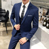 British Twill Casual Suit Three-piece    Men's Business Suit Wedding Groom Classic High-quality Suit