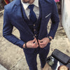 British Twill Casual Suit Three-piece    Men's Business Suit Wedding Groom Classic High-quality Suit
