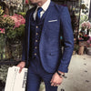 British Twill Casual Suit Three-piece    Men's Business Suit Wedding Groom Classic High-quality Suit