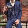British Twill Casual Suit Three-piece    Men's Business Suit Wedding Groom Classic High-quality Suit