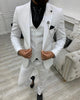 Men Suit White  Male Wedding High End Groom Slim Fit Standard Size Blazer Set Tuxedo(Jacket+Pant+Vest)
