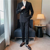Summer  Men British Double Breasted Suit  Formal 2-Piece Bridegroom Wedding Business Leisure Professional Suit