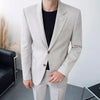 High-end boutique  handsome (suit + trousers)  men's business British dress loose comfortable trend two-piece