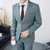 High-end boutique  handsome (suit + trousers)  men's business British dress loose comfortable trend two-piece
