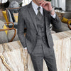 High-quality wedding suit (Blazer+ Vest + trousers) Handsome three-piece slim suit dress professional Business casual Blazer
