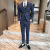 High-quality wedding suit (Blazer+ Vest + trousers) Handsome three-piece slim suit dress professional Business casual Blazer