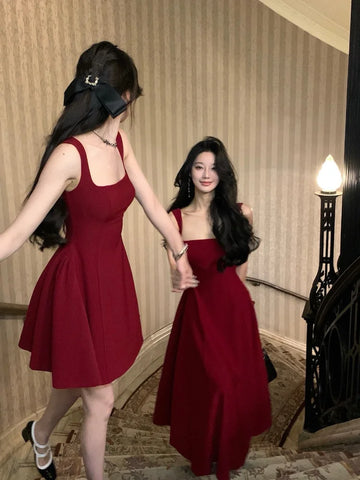 2024 Summer Elegant Evening Party White Midi Dresses for Women Vintage Sleeveless Birthday Korean Casual A-line Female Clothing