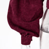 Autumn Winter Corduroy Short Coat Solid Turn-Down Collar Lantern Long Sleeve Jacket Single Breasted Women Clothes Casual