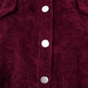 Autumn Winter Corduroy Short Coat Solid Turn-Down Collar Lantern Long Sleeve Jacket Single Breasted Women Clothes Casual