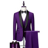 3 Piece Men's Business Suit Set Men's Wedding Groom Dress Slim Fitting Suit Casual Men's Tuxedo(Blazer+Vest+Pants)