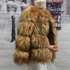 Faux Fur Coat Women's Jacket Winter Warm Thick Fox Raccoon Leather Brown Plus Size Especially Fake Fur Cold