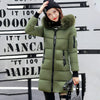 Winter Warm Fur Collar Hooded Women Parka Comfortable Zipper Pockets Design Long Jacket Elegant Slim Thick Female Coats
