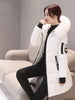 Winter Warm Fur Collar Hooded Women Parka Comfortable Zipper Pockets Design Long Jacket Elegant Slim Thick Female Coats