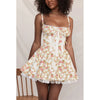 Sexy Lace Print Mini Dress Hotsweet Long Sleeve Dresses Female Elegant Square Collar Backless Dress Ladies Ballet Party Dress