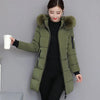 Winter Warm Fur Collar Hooded Women Parka Comfortable Zipper Pockets Design Long Jacket Elegant Slim Thick Female Coats