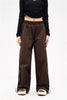 Retro Workwear Casual Pants Women's High Street Y2K Hip Hop Solid Sweatpant Oversize Cargo Jogger Trousers Loose Wide Leg Pants