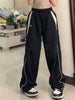 Retro Workwear Casual Pants Women's High Street Y2K Hip Hop Solid Sweatpant Oversize Cargo Jogger Trousers Loose Wide Leg Pants