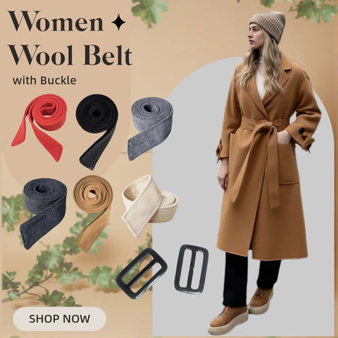 Women Solid Brushed Coat Waist Belt with Buckle,Overcoat Trench Coat Waistband Ladies Autumn Winter Apparel Accessories 175cm