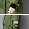 Winter Warm Fur Collar Hooded Women Parka Comfortable Zipper Pockets Design Long Jacket Elegant Slim Thick Female Coats