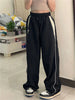 Retro Workwear Casual Pants Women's High Street Y2K Hip Hop Solid Sweatpant Oversize Cargo Jogger Trousers Loose Wide Leg Pants
