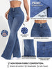 Women's Flared Pants, Non-Denim Printed Elastic High Waist Slim Leggings, Gym Training Wide Leg Leggings Casual Wear
