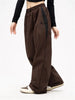 Retro Workwear Casual Pants Women's High Street Y2K Hip Hop Solid Sweatpant Oversize Cargo Jogger Trousers Loose Wide Leg Pants