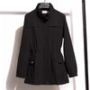 Women Double Layer Windbreaker Autumn Casual Slim Coat Plus Size 4Xl Stand-Up Collar Ladies Jacket