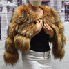 Faux Fur Coat Women's Jacket Winter Warm Thick Fox Raccoon Leather Brown Plus Size Especially Fake Fur Cold