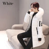 Winter Warm Fur Collar Hooded Women Parka Comfortable Zipper Pockets Design Long Jacket Elegant Slim Thick Female Coats