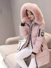Winter Warm Fur Collar Hooded Women Parka Comfortable Zipper Pockets Design Long Jacket Elegant Slim Thick Female Coats