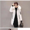 Winter Warm Fur Collar Hooded Women Parka Comfortable Zipper Pockets Design Long Jacket Elegant Slim Thick Female Coats