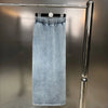 Absgd  Spring Round Neck Hollow Out Blue Denim Top Elastic Waist Long Skirt Two Piece Set Women Outfits  Traf Zara