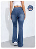 Women's Flared Pants, Non-Denim Printed Elastic High Waist Slim Leggings, Gym Training Wide Leg Leggings Casual Wear