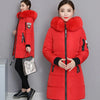 Winter Warm Fur Collar Hooded Women Parka Comfortable Zipper Pockets Design Long Jacket Elegant Slim Thick Female Coats