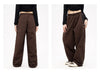 Retro Workwear Casual Pants Women's High Street Y2K Hip Hop Solid Sweatpant Oversize Cargo Jogger Trousers Loose Wide Leg Pants
