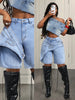 Patchwork Denim Pant Women Jeans Vintage Wide Leg High Waist Straight Y2k Irregular Streetwear Splice Loose Trousers
