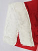 Women Christmas Red Faux Fur V Neck Long Sleeve A Line Swing Dress Year Holiday Outfit