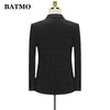 BATMO     plaid casual men suits,wedding suits for men SJT822