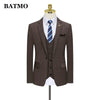 BATMO     plaid casual men suits,wedding suits for men SJT822