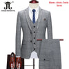 Blazer Vest Pants High-end Brand Boutique  Classic Plaid Houndstooth Mens Formal Office Business Suit Groom Wedding Dress