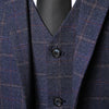 ( Blazer + Vest + Pants ) High-end Brand  Plaid Men's Formal Business Suit 3Pcs Groom Wedding Dress Tuxedo Casual Suit