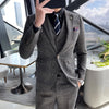 Boutique (Blazer + Vest + Trousers) Italian Style Elegant  Business Casual Slim Gentleman Dress Formal 3-piece Suit 2022