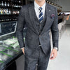 Boutique (Blazer + Vest + Trousers) Italian Style Elegant  Business Casual Slim Gentleman Dress Formal 3-piece Suit 2022