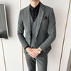 Boutique men's (suit + trousers) British business  handsome slim solid colour groomsmen suit three pieces set