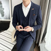 Boutique men's (suit + trousers) British business  handsome slim solid colour groomsmen suit three pieces set