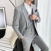 Boutique men's (suit + trousers) British business  handsome slim solid colour groomsmen suit three pieces set
