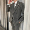 Boutique men's (suit + trousers) British business  handsome slim solid colour groomsmen suit three pieces set