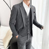 Boutique men's (suit + trousers) British business  handsome slim solid colour groomsmen suit three pieces set