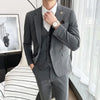Boutique men's (suit + trousers) British business  handsome slim solid colour groomsmen suit three pieces set
