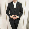 Boutique men's (suit + trousers) British business  handsome slim solid colour groomsmen suit three pieces set